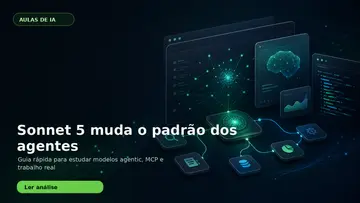 Ilustração de um fluxo de agentes de IA para explicar Claude Sonnet 5
