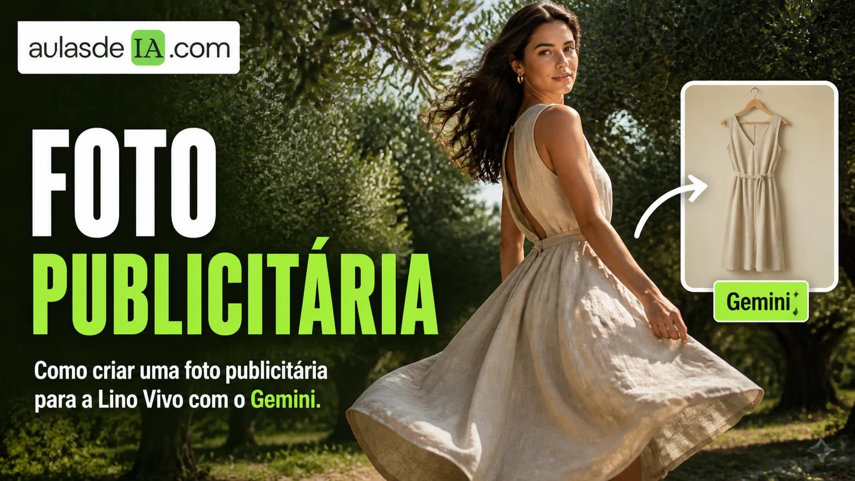 Como criar uma foto publicitária para a Lino Vivo com o Gemini