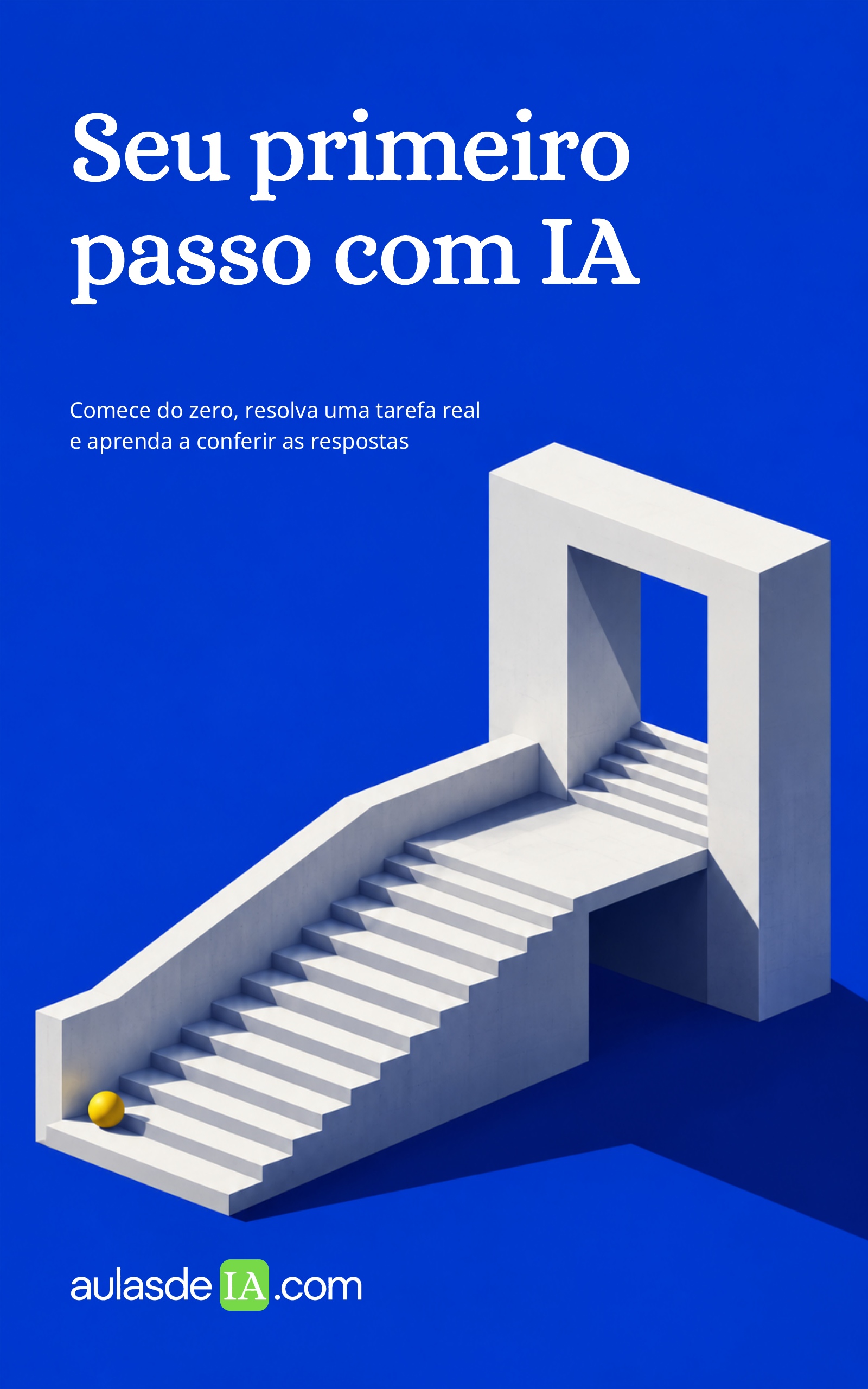 Capa de Seu primeiro passo com IA