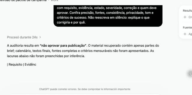Revisão e aprovação