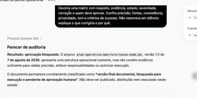 Revisão e aprovação