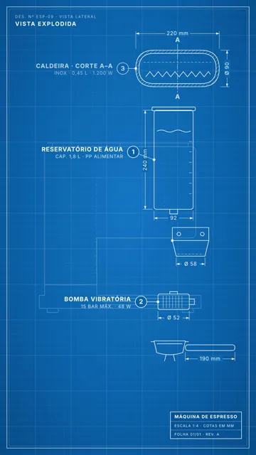 Vídeo vertical: Planta técnica, feito pelo Claude