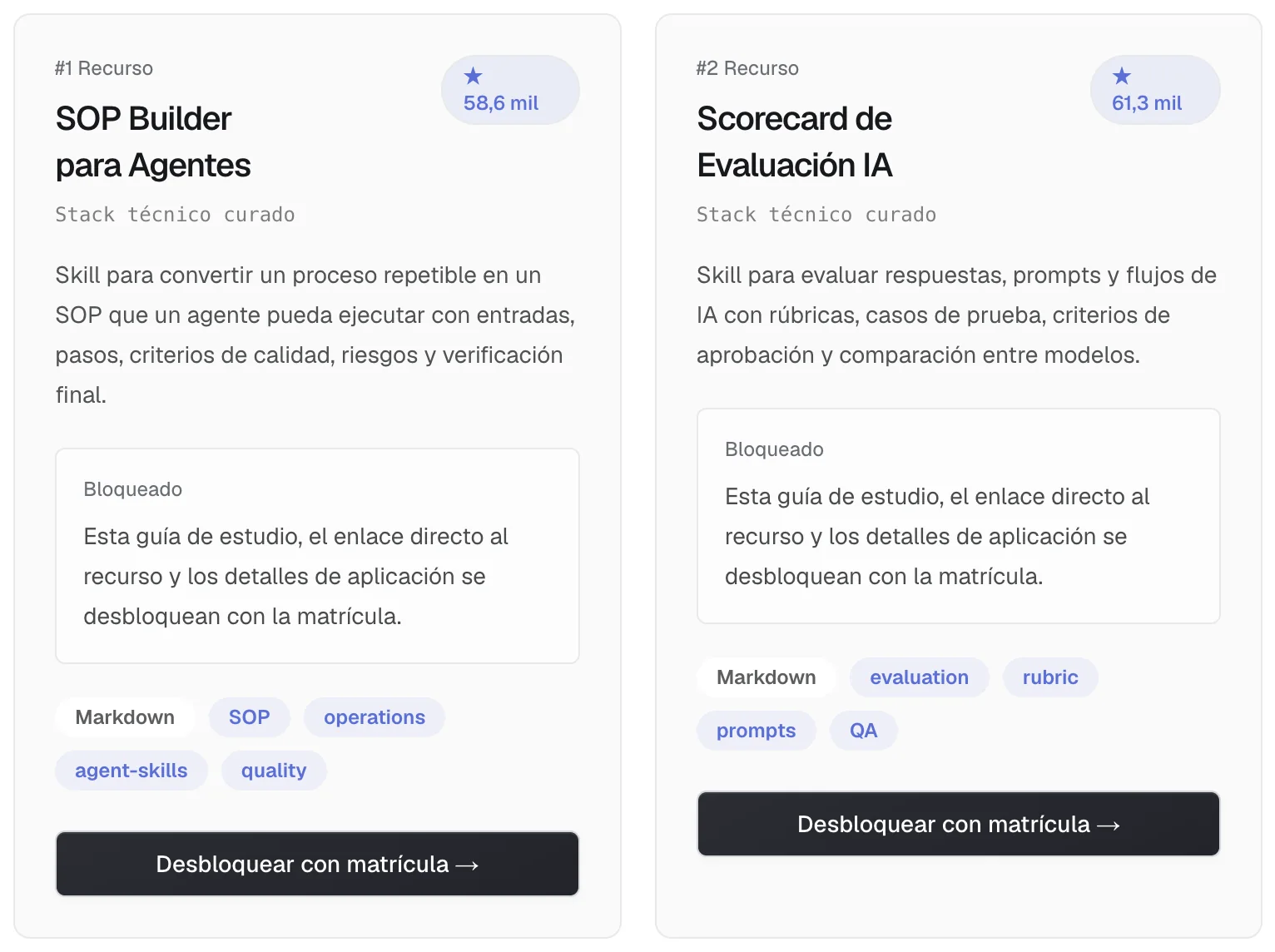 Skills y agentes de la biblioteca de Aulas de IA