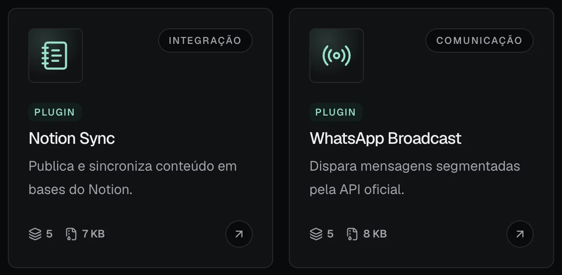 Biblioteca de plugins da Aulas de IA