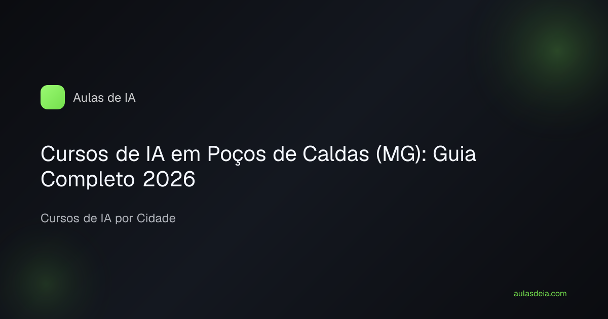 Cursos de IA em Poços de Caldas (MG): Guia Completo 2026
