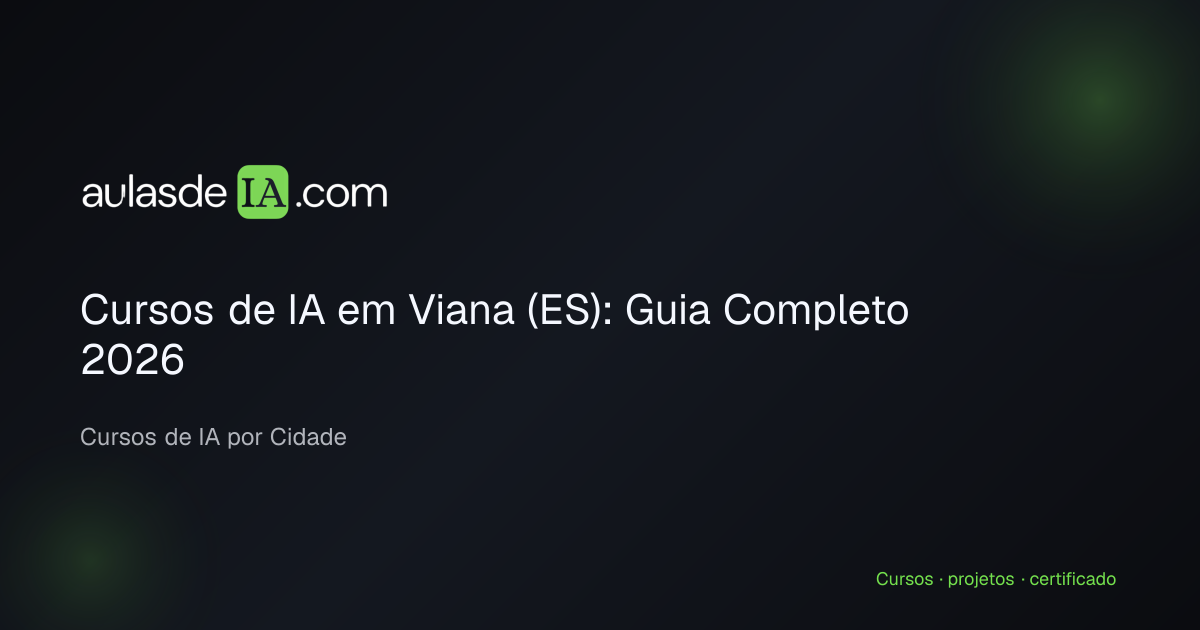 Cursos de IA em Viana (ES): Guia Completo 2026