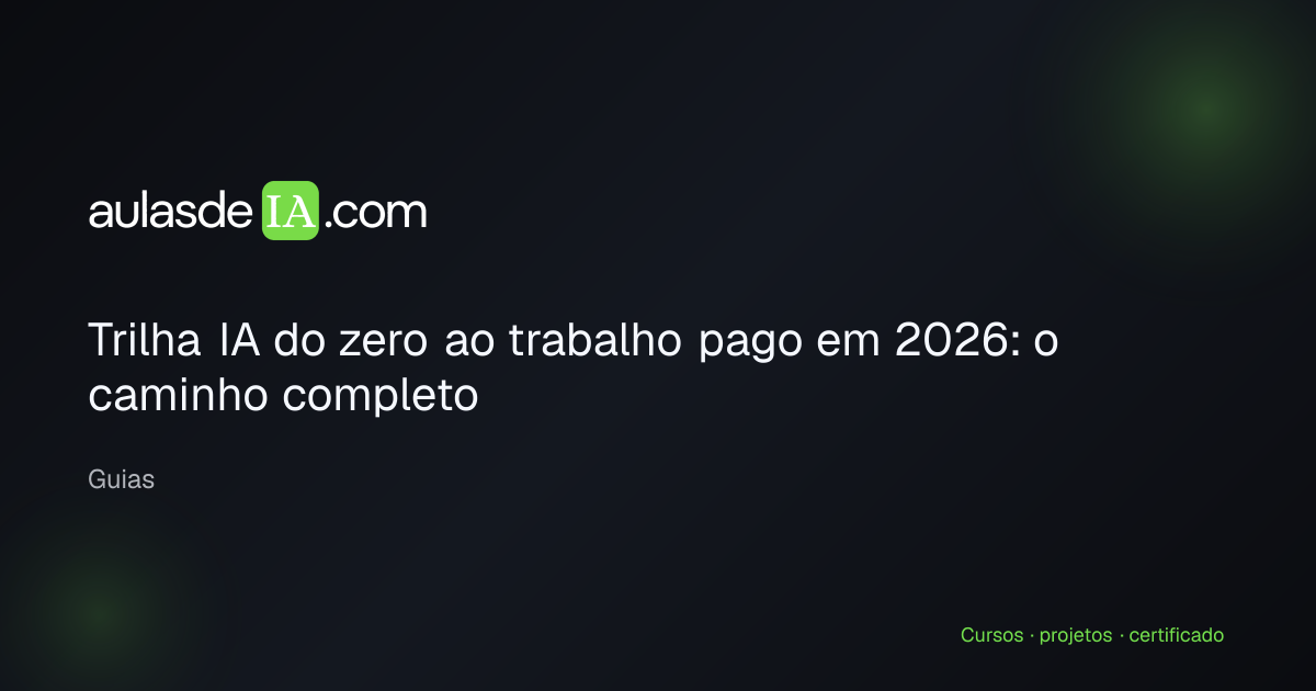 Pessoa seguindo uma trilha de aprendizado de IA do básico ao trabalho pago