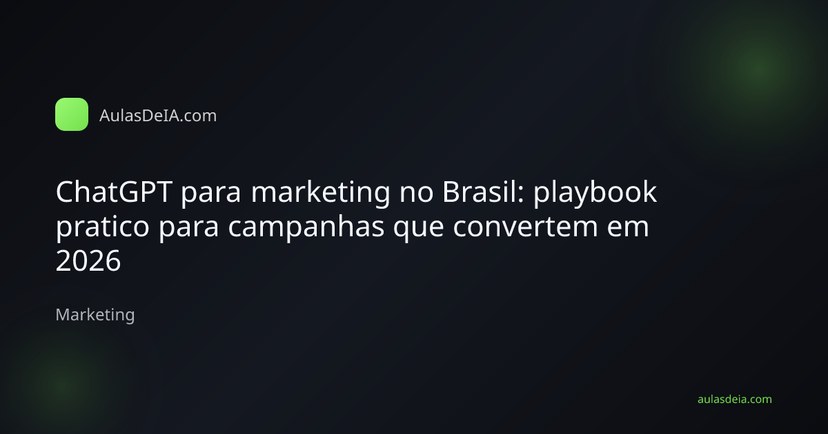 Profissional de marketing no Brasil usando ChatGPT para planejar campanhas e criar copys