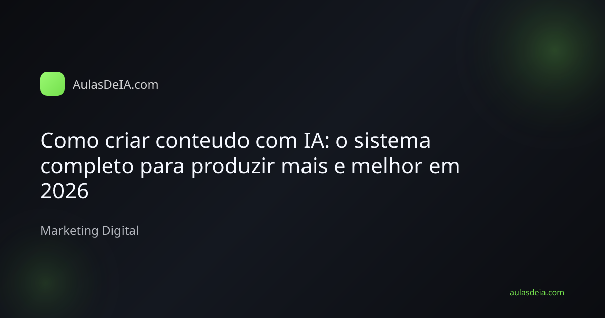 Criador de conteudo brasileiro usando IA para produzir posts e artigos