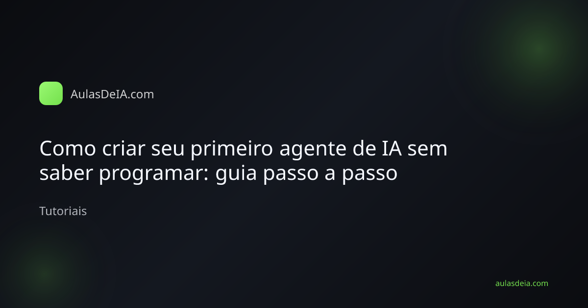 Pessoa criando agente de IA sem programação em computador